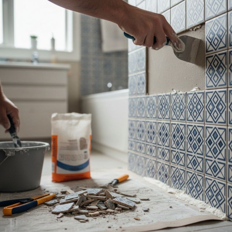 Cracked Tile Repair detail